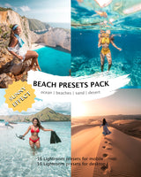 BEACH PRESETS (+ sunny effect) desktop & mobile